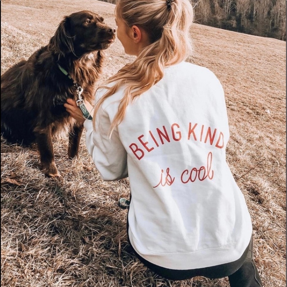 BEING KIND IS COOL SWEATSHIRT Size Small